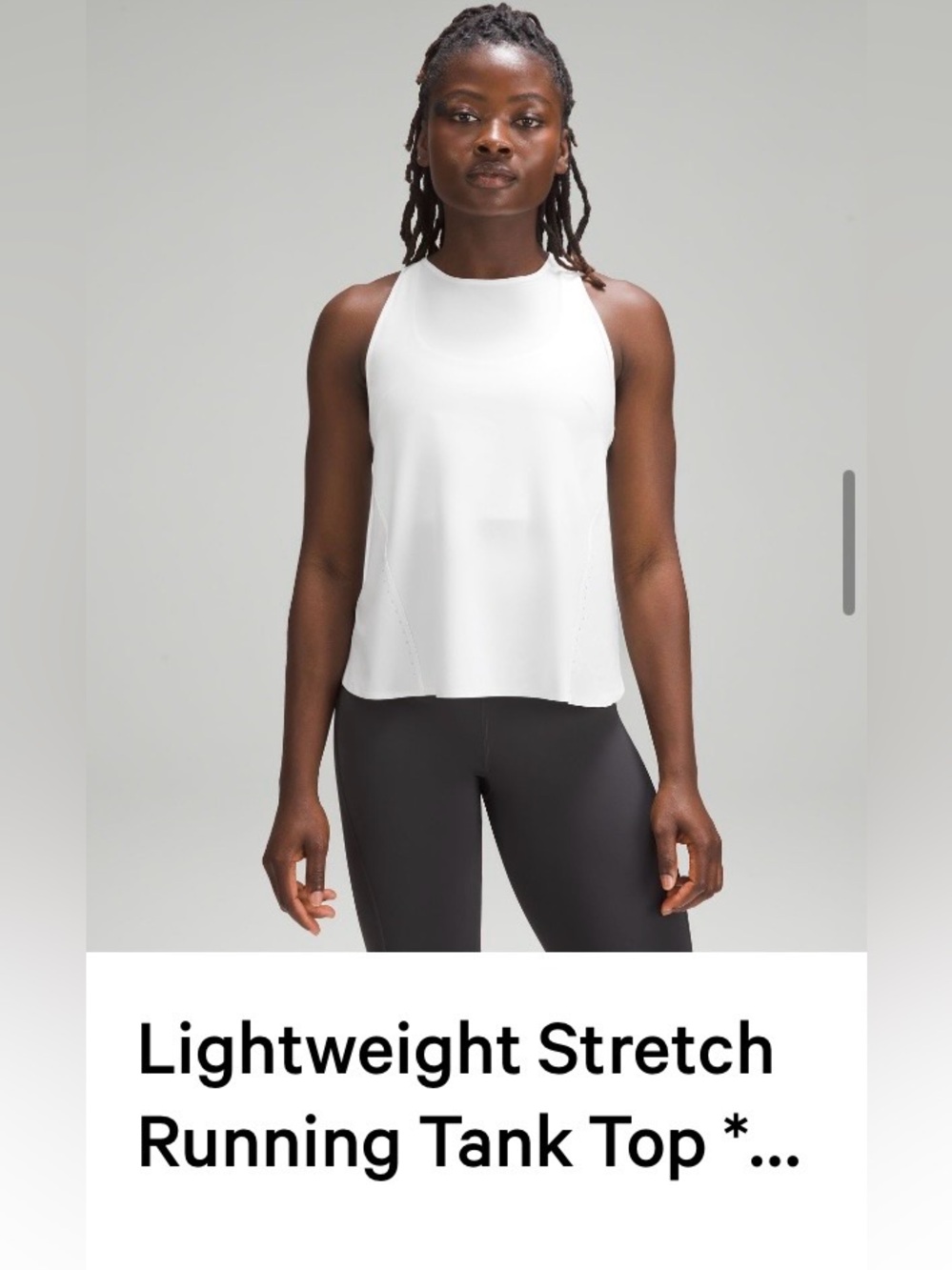 lululemon athletica White High-Neck Tank Top